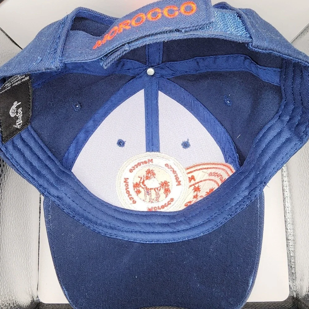 Alibaba‎ Morocco Souvenir Baseball Cap Navy Blue Red Camel Embroidered Hat